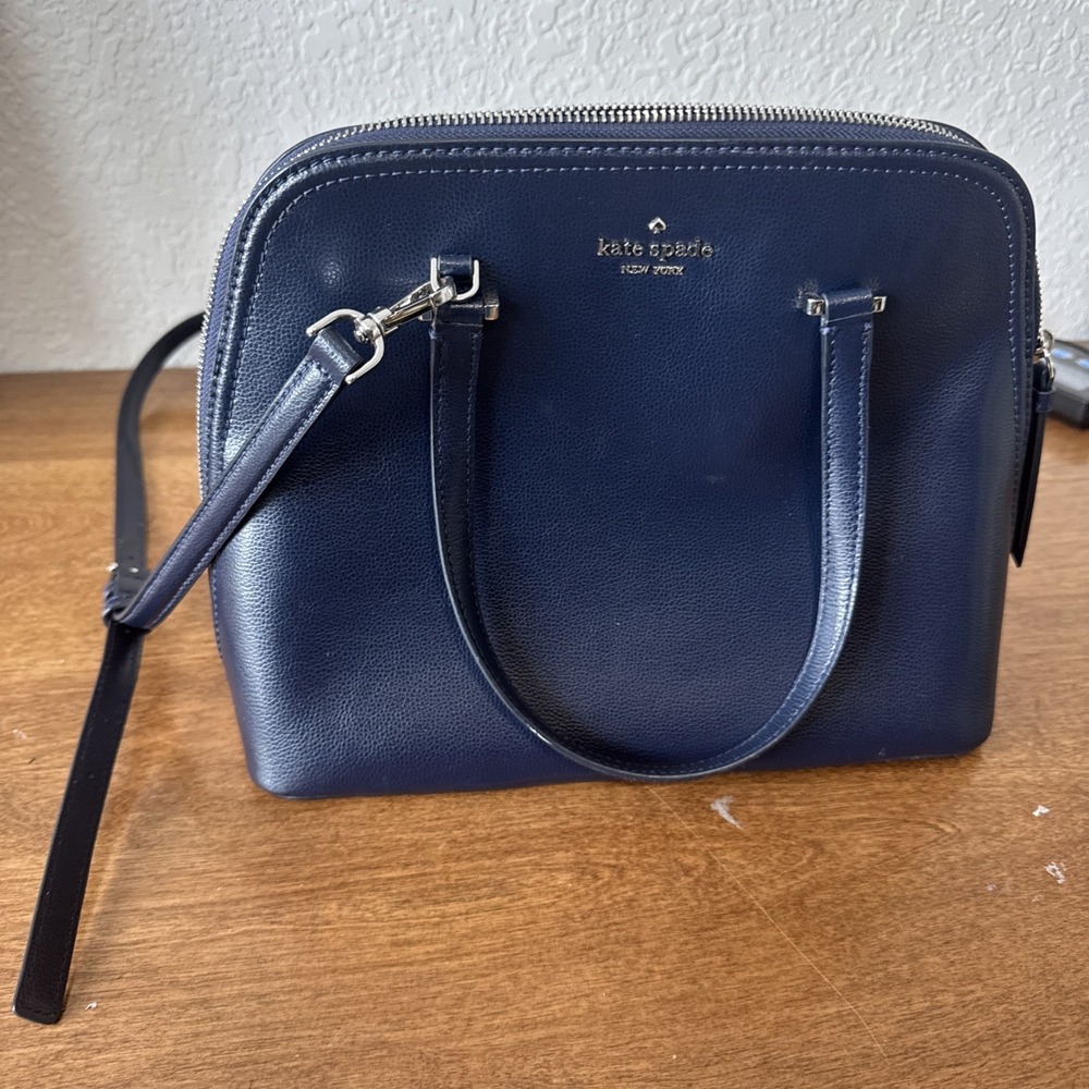 Kate Spade Patterson Drive medium dome satchel Royal Blue W Silver Hardware